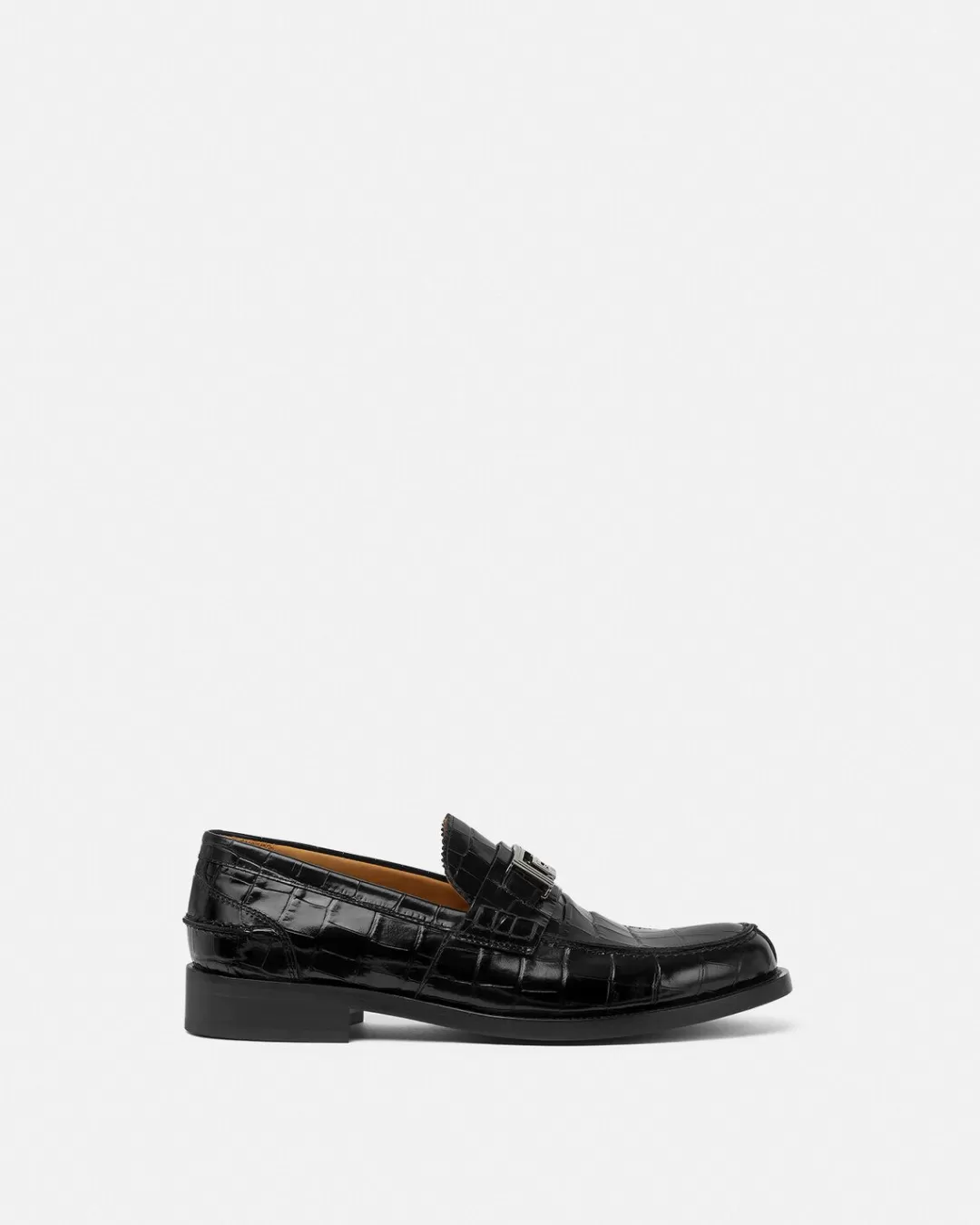 Croc-Effect Greca Loafers*Versace Online