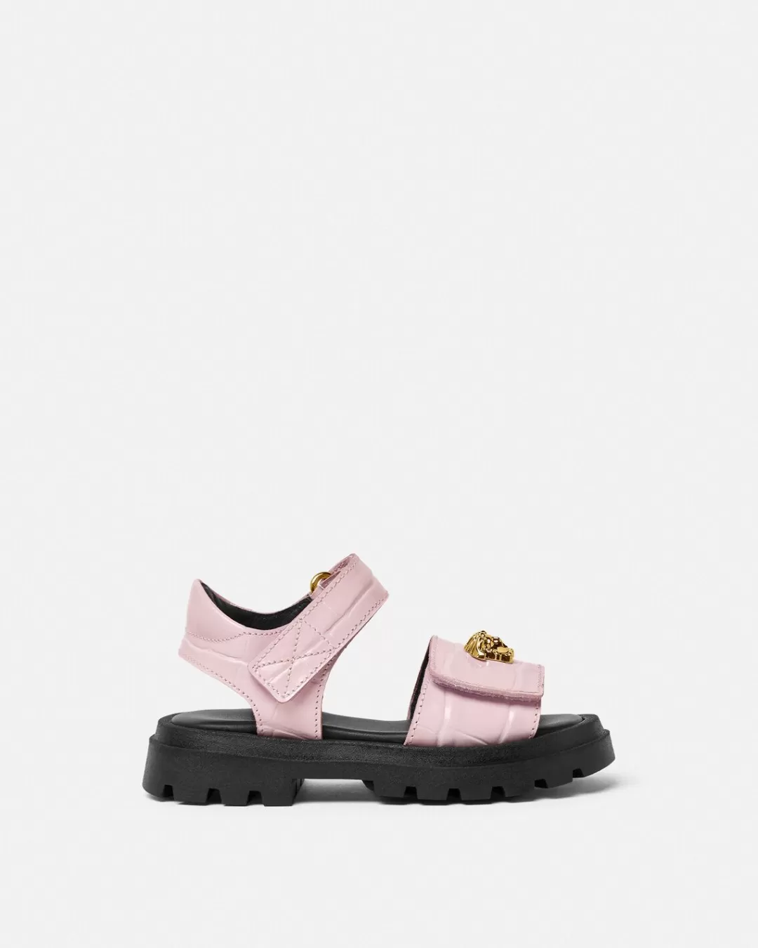 Croc-Effect La Medusa Baby Sandals*Versace Hot