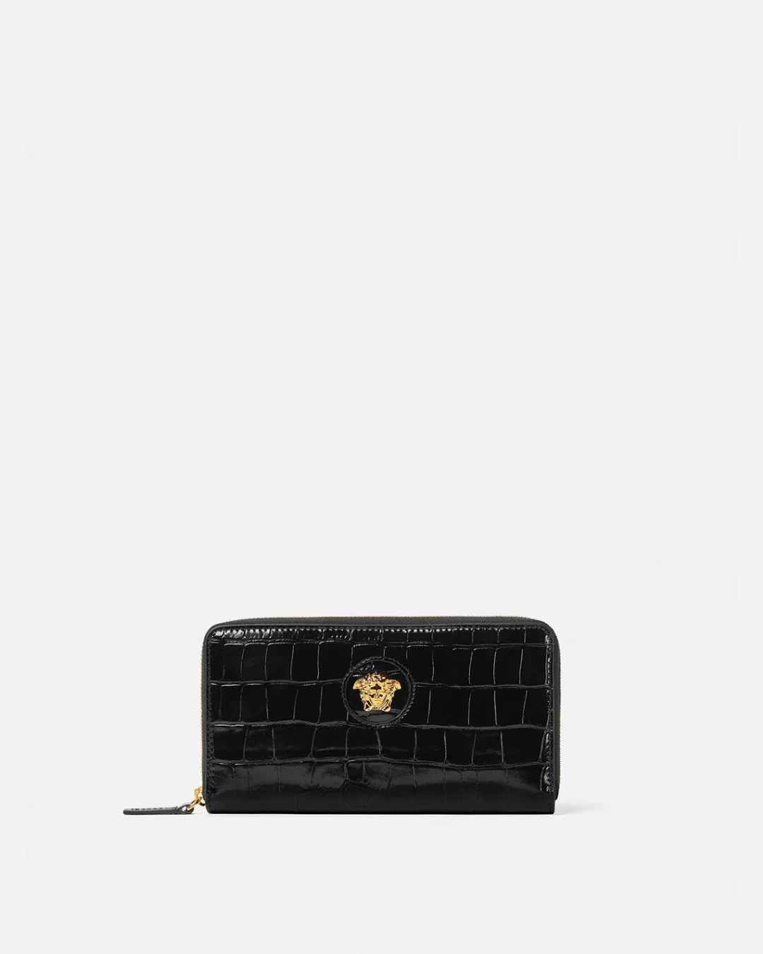 Croc-Effect La Medusa Long Wallet*Versace Flash Sale