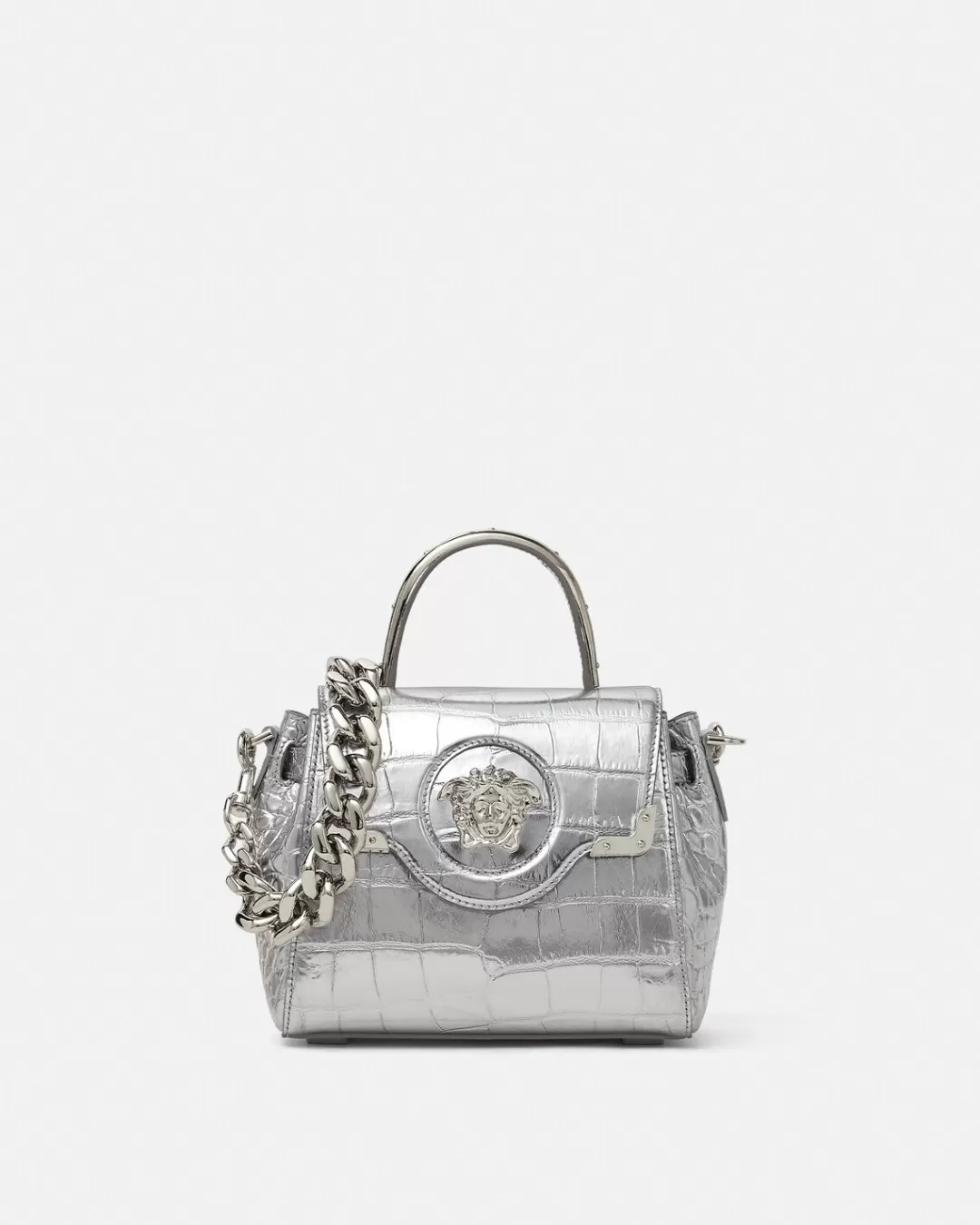 Croc-Effect La Medusa Small Handbag*Versace Store