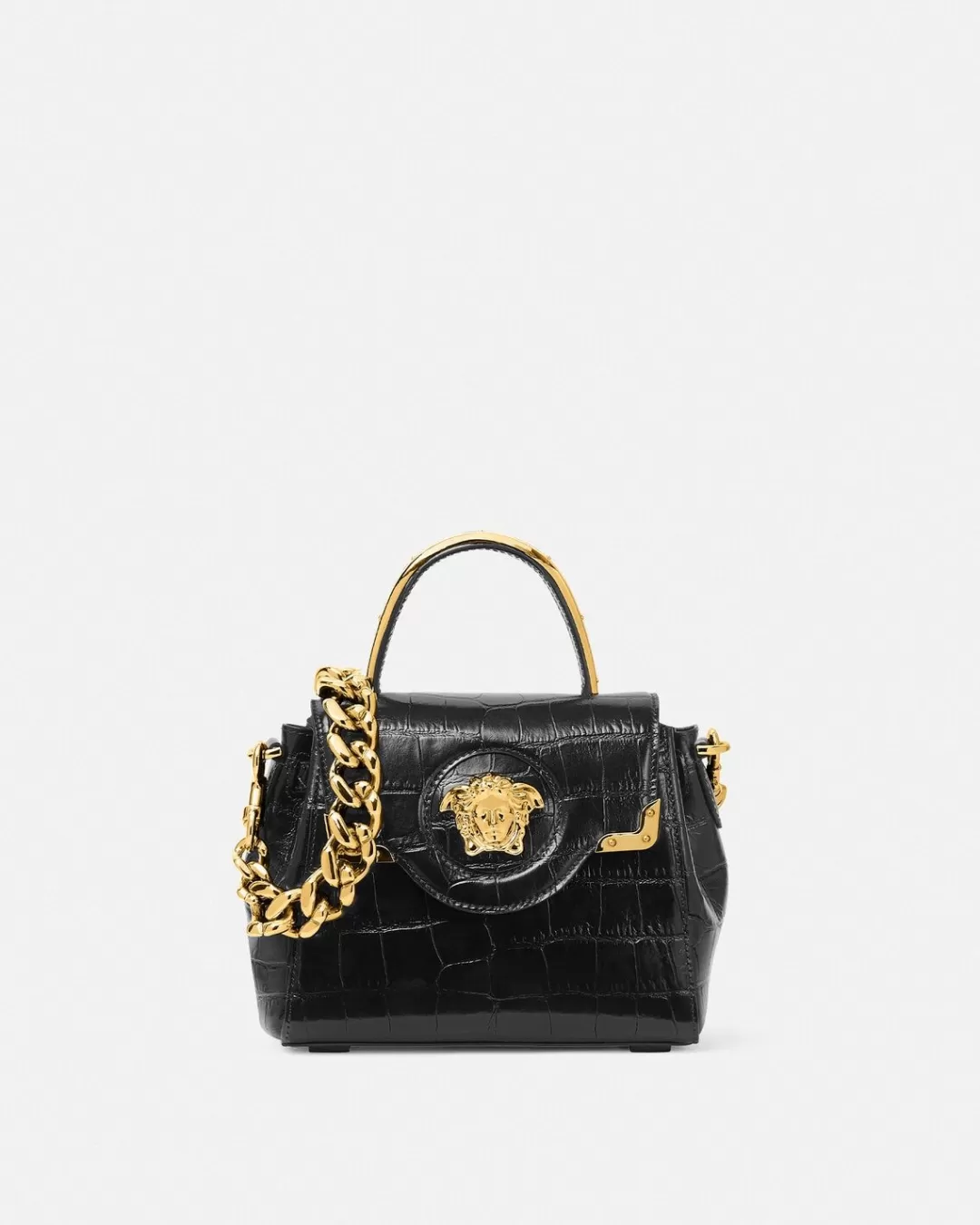 Croc-Effect La Medusa Small Handbag*Versace Shop