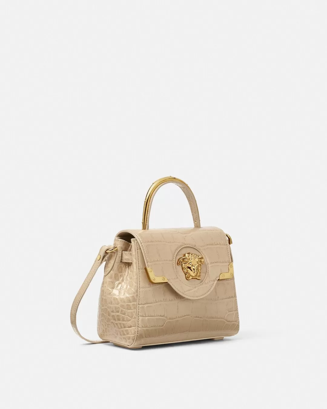 Croc-Effect La Medusa Small Handbag*Versace Fashion