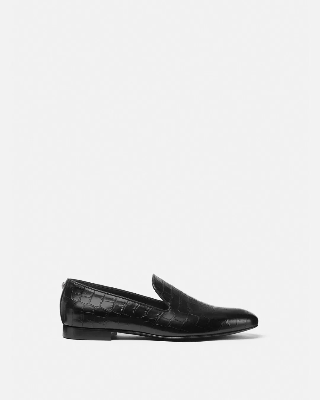 Croc-Effect Leather Slippers*Versace Cheap