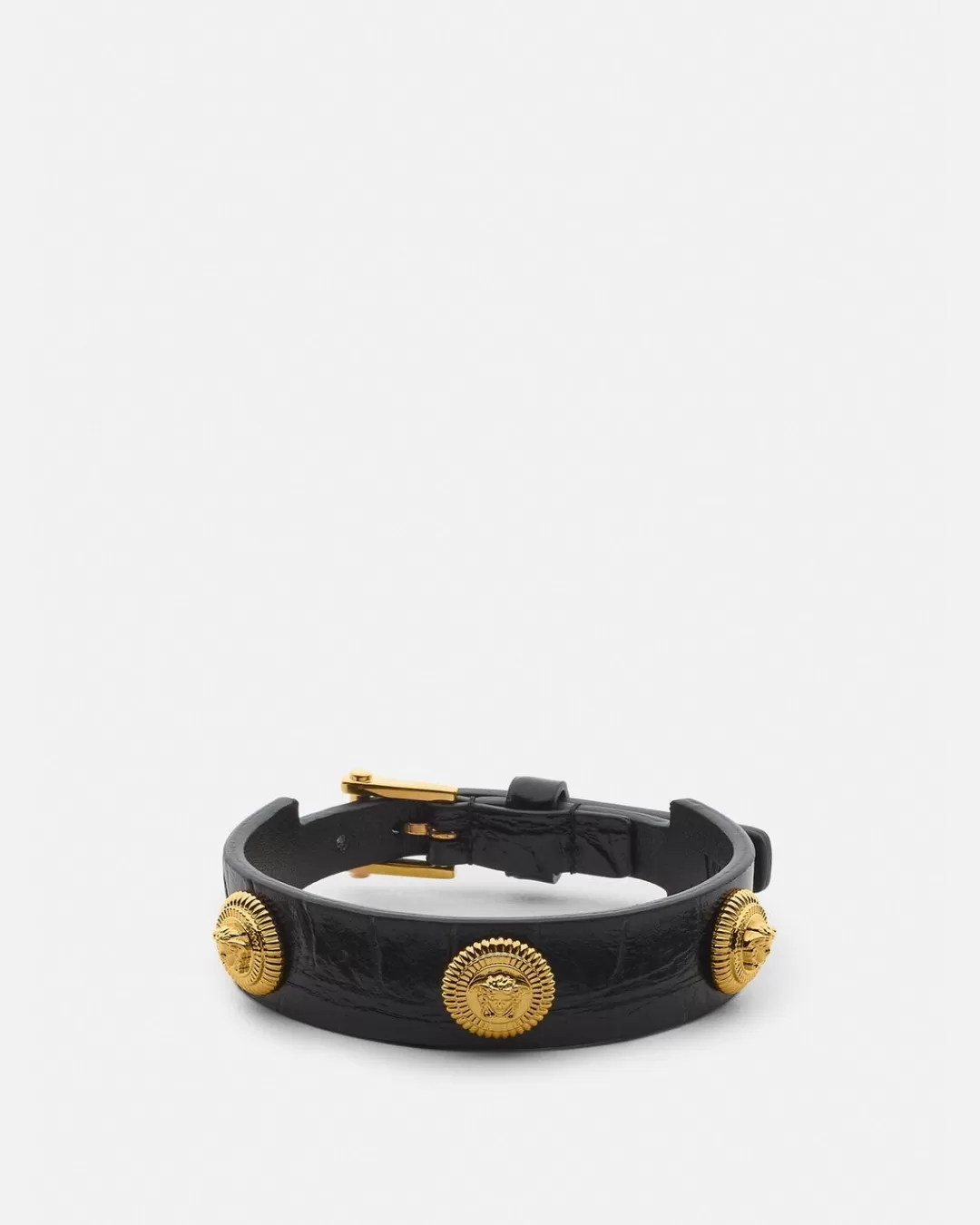 Croc-Effect Medusa Biggie Bracelet*Versace Cheap