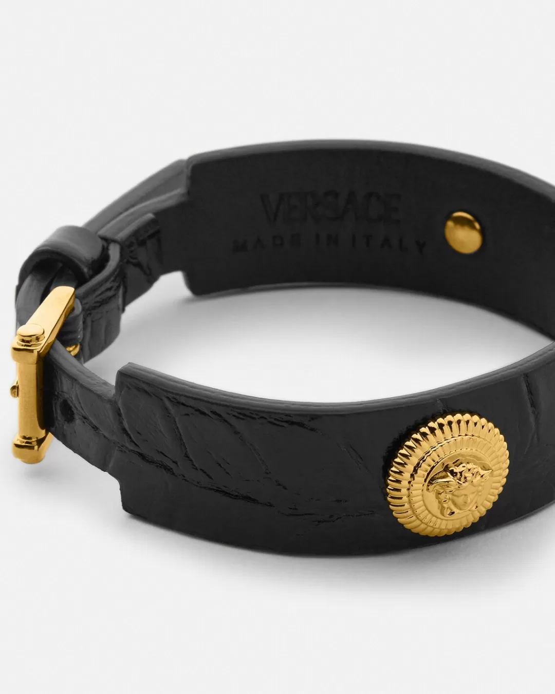 Croc-Effect Medusa Biggie Bracelet*Versace Cheap