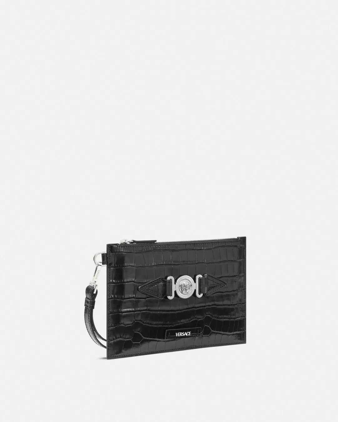 Croc-Effect Medusa Biggie Small Pouch*Versace Cheap