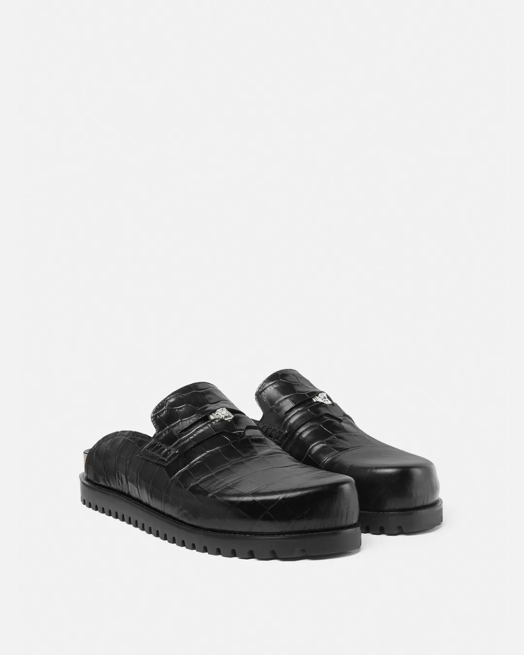 Croc-Effect Medusa Mules*Versace Online