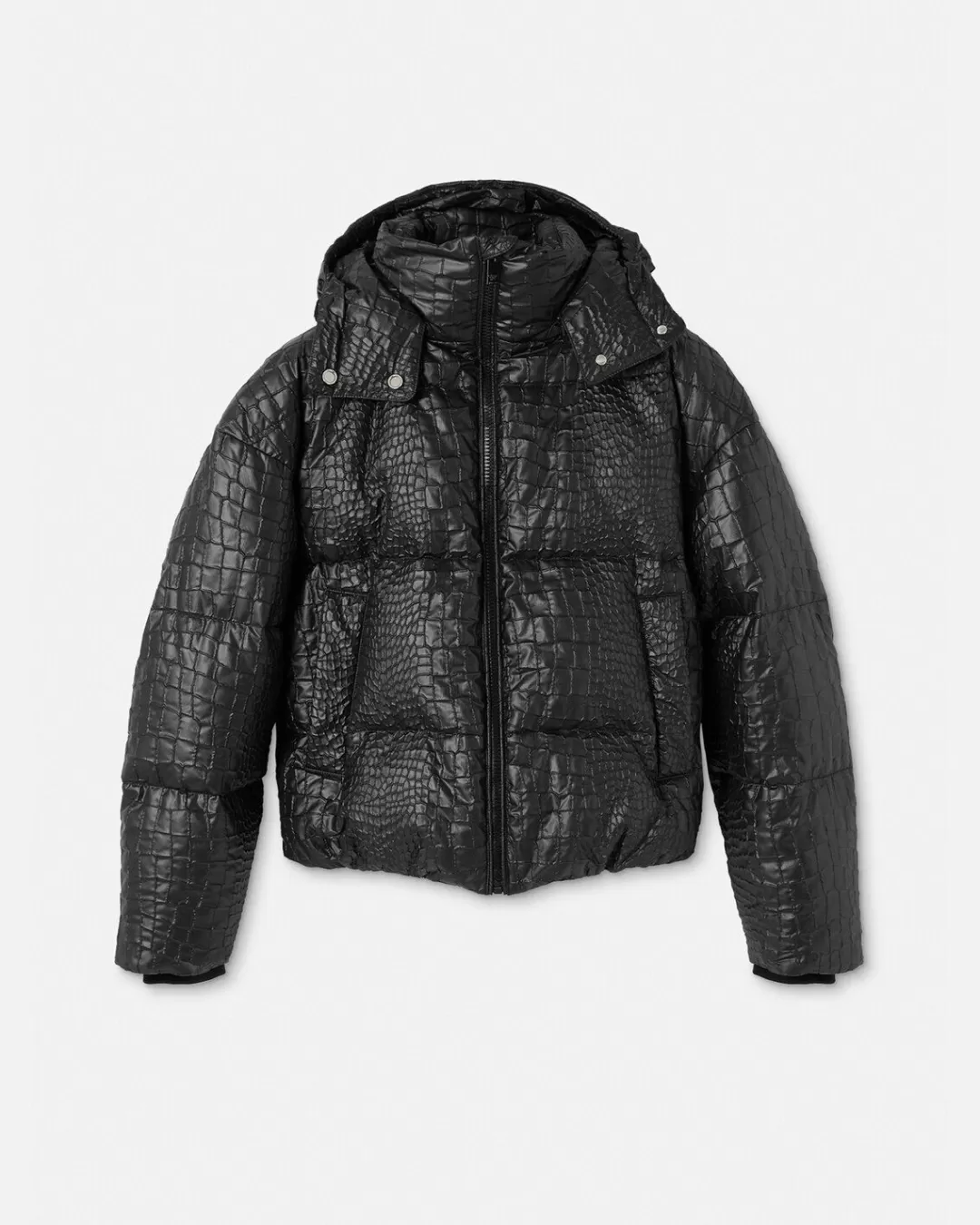 Croc-Lacquered Cloquet Puffer Jacket*Versace Fashion