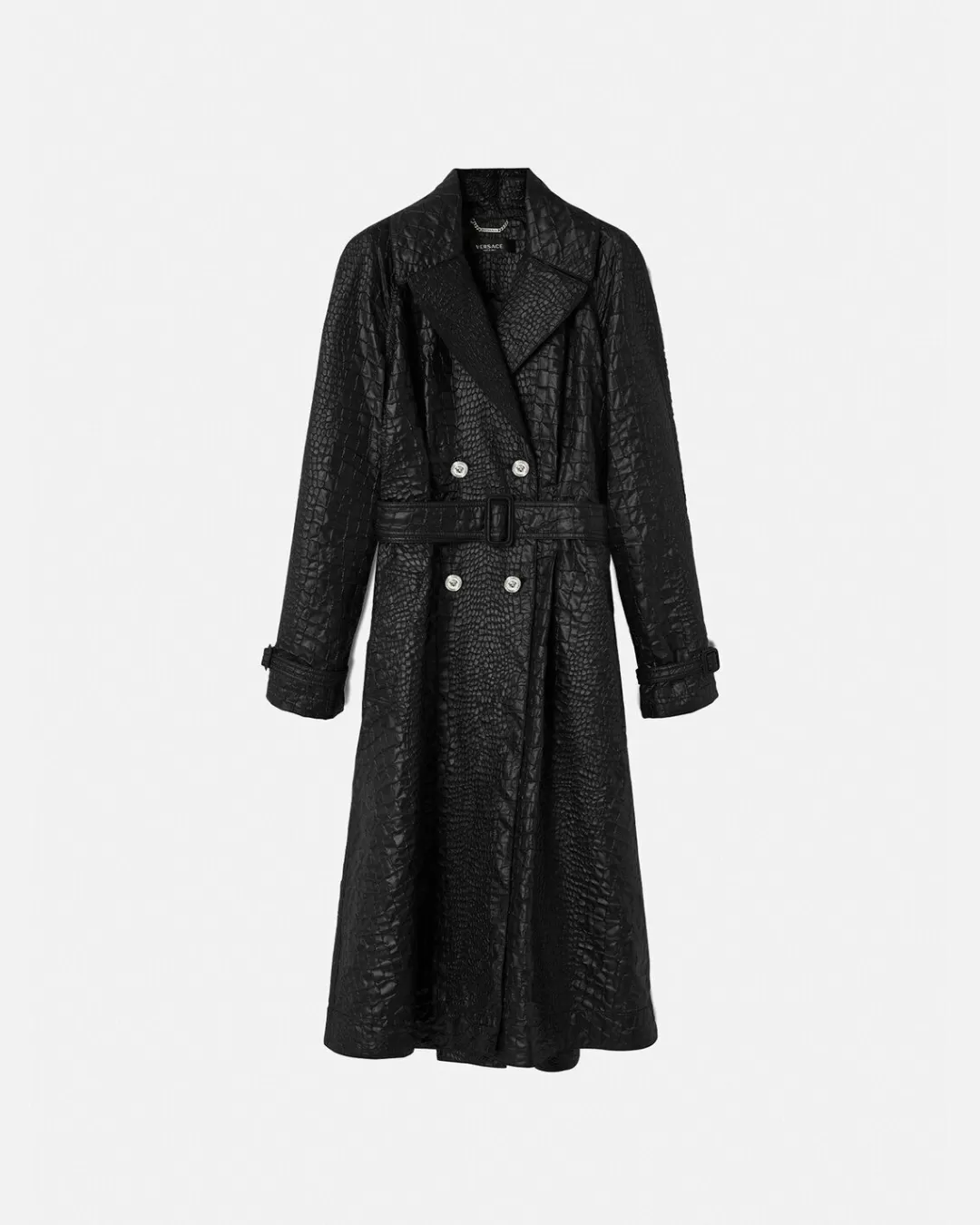 Croc-Lacquered Cloquet Trench Coat*Versace Outlet