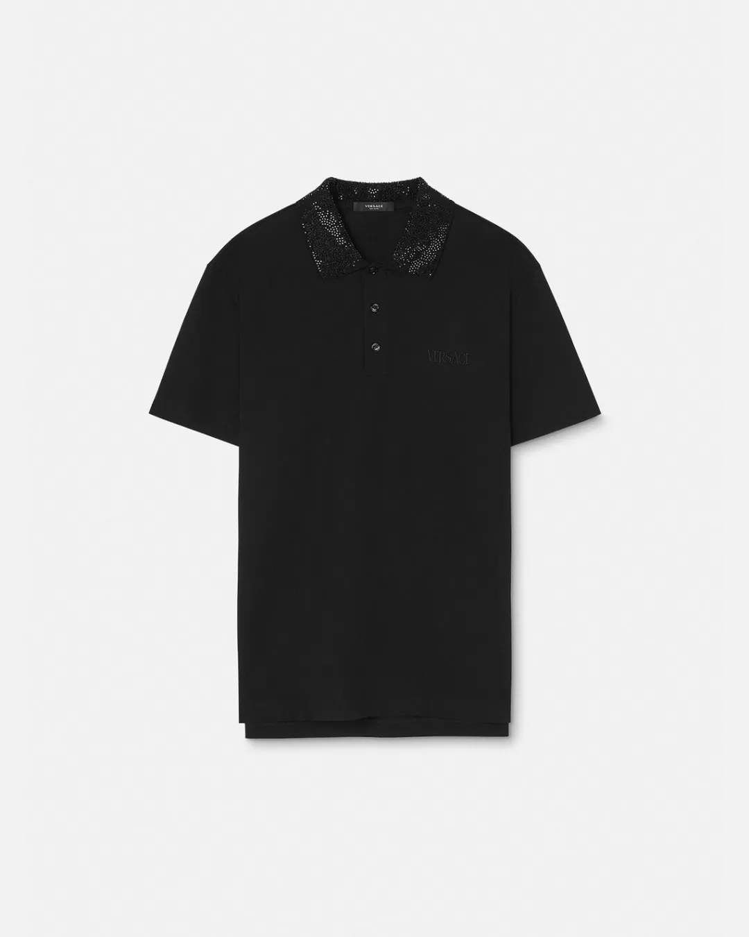 Crystal Barocco Silhouette Polo Shirt*Versace Clearance