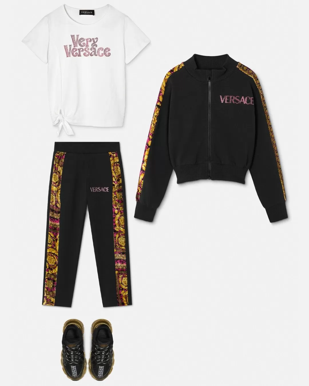 Crystal Baroccodile Kids Sweatpants*Versace Online