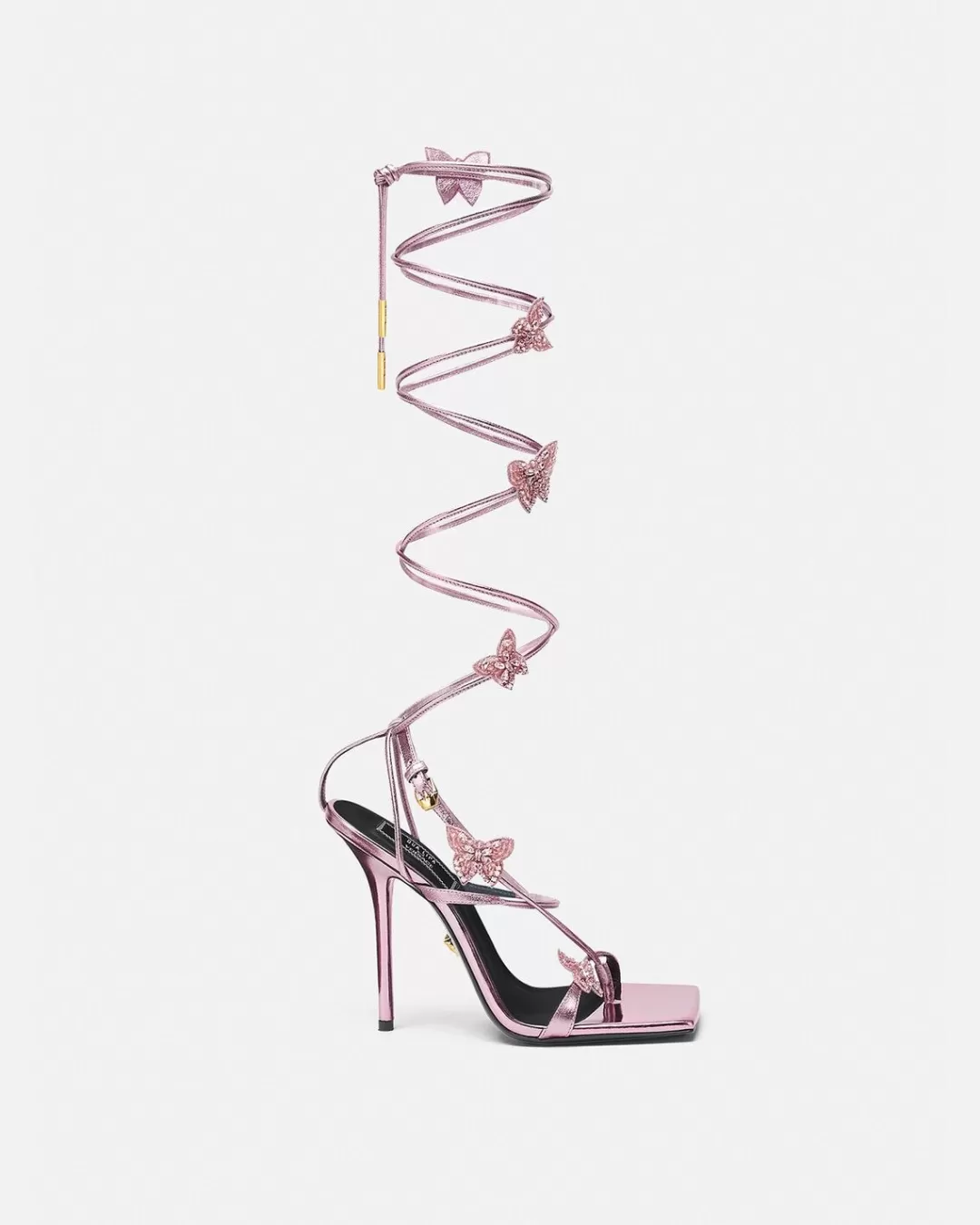 Crystal Butterflies Metallic Sandals*Versace Discount