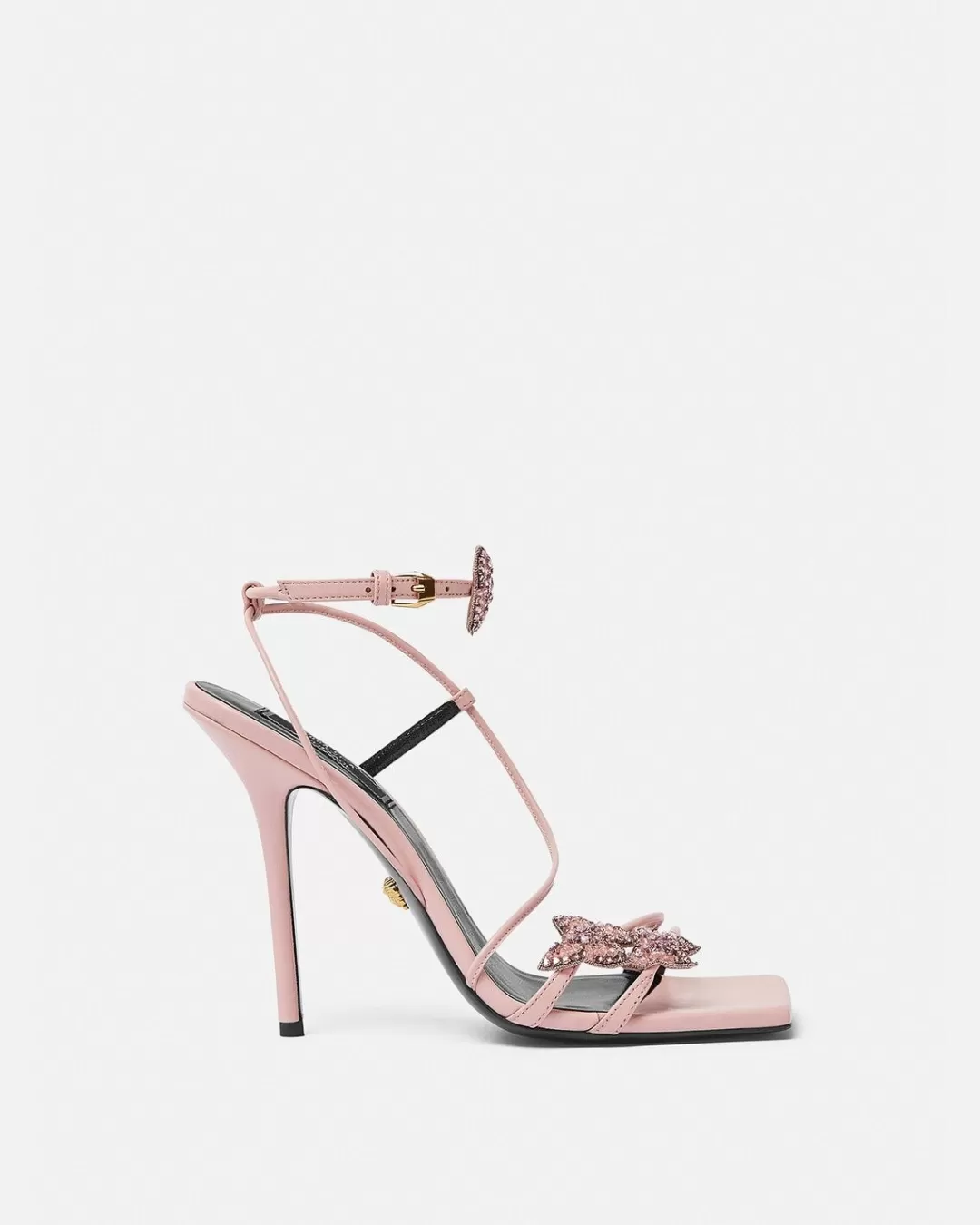 Crystal Butterflies Satin Sandals*Versace Hot