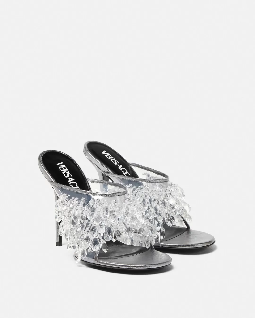 Crystal Chandelier Metallic Mules*Versace Sale