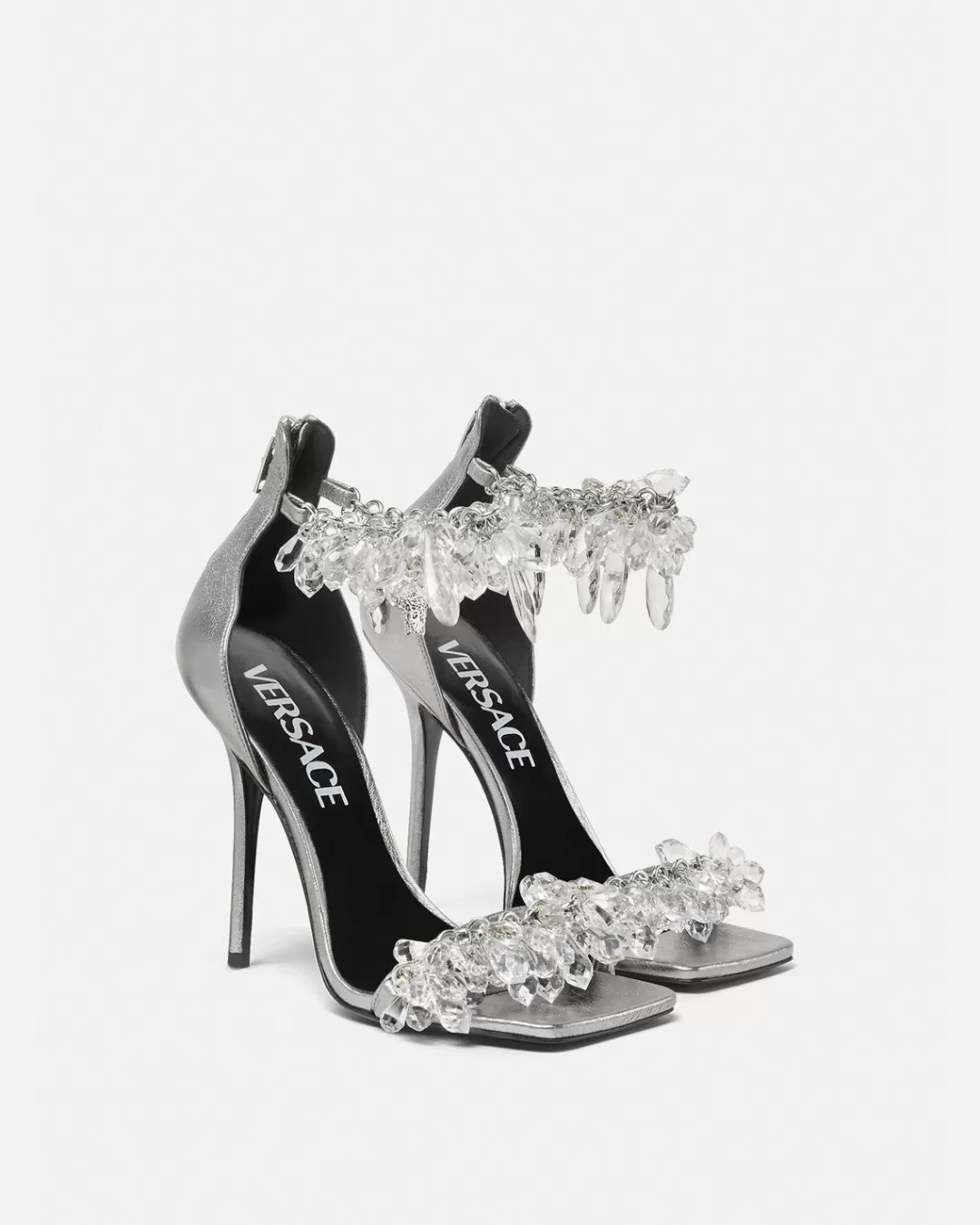 Crystal Chandelier Metallic Sandals*Versace Shop