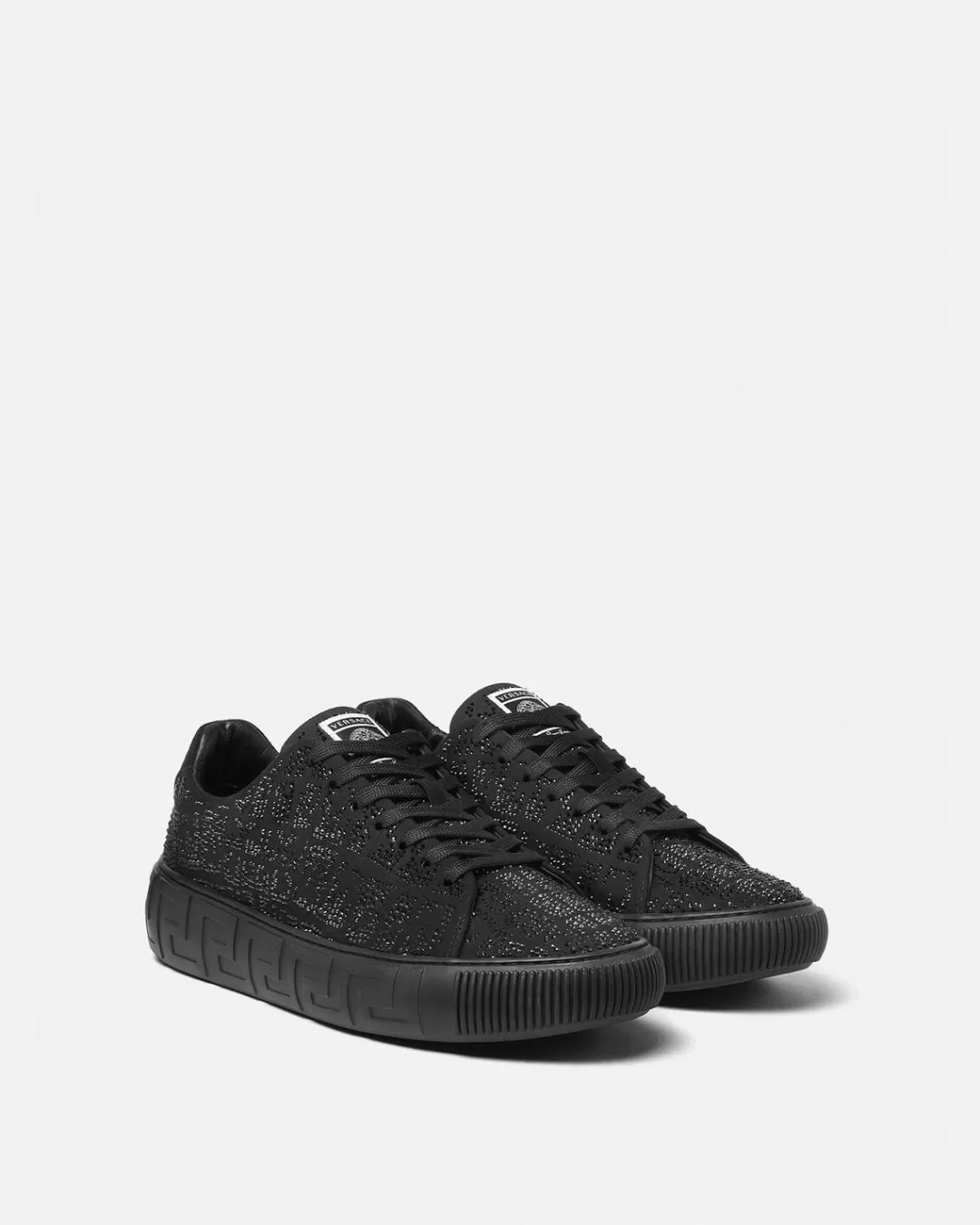 Crystal Croc-Effect Greca Trainers*Versace Cheap