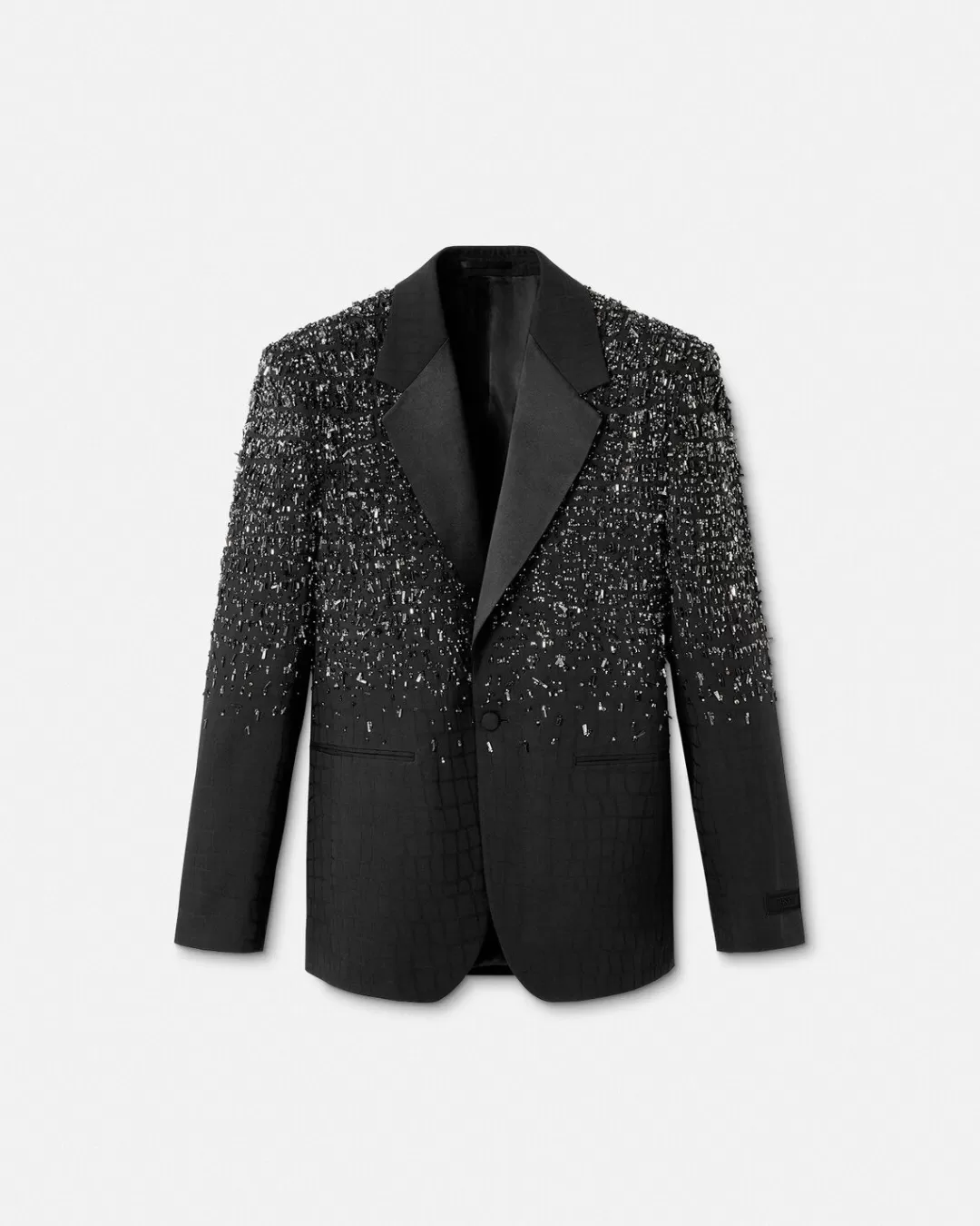 Crystal Croc-Effect Jacquard Blazer*Versace Discount