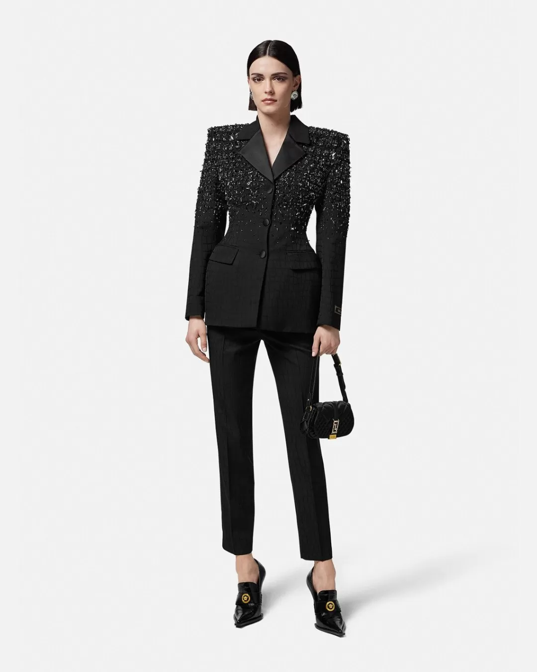 Crystal Croc-Jacquard Blazer*Versace Best