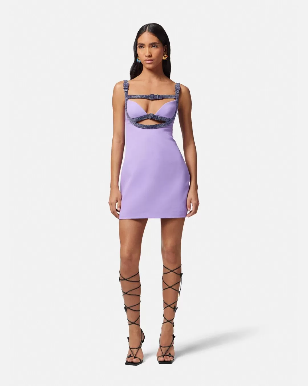 Crystal Cutout Mini Dress*Versace Clearance