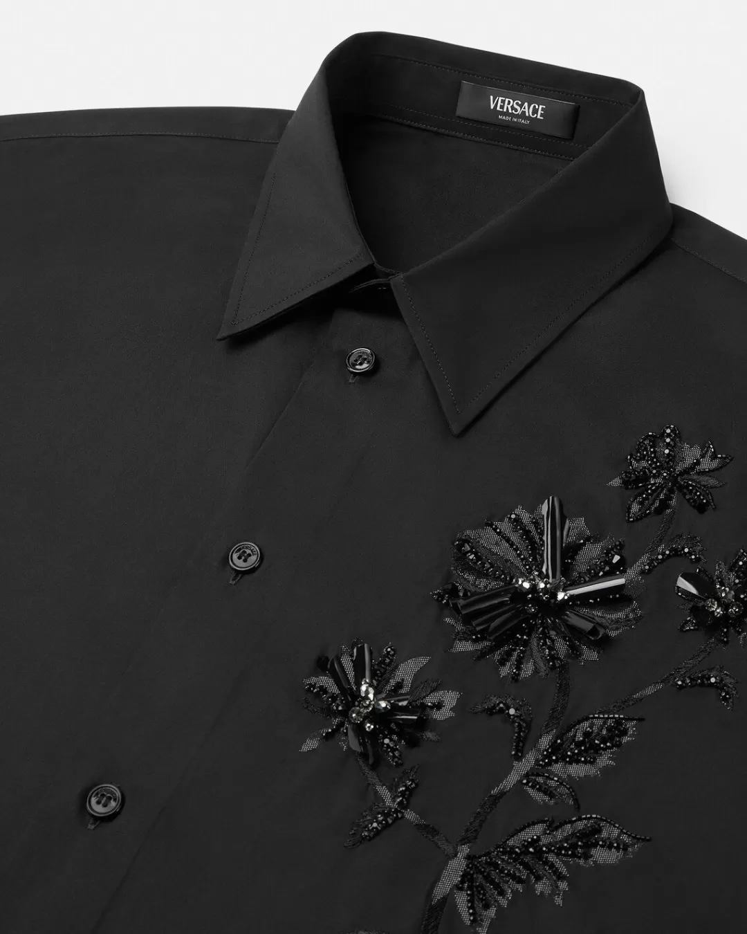 Crystal Embroidered Shirt*Versace Best