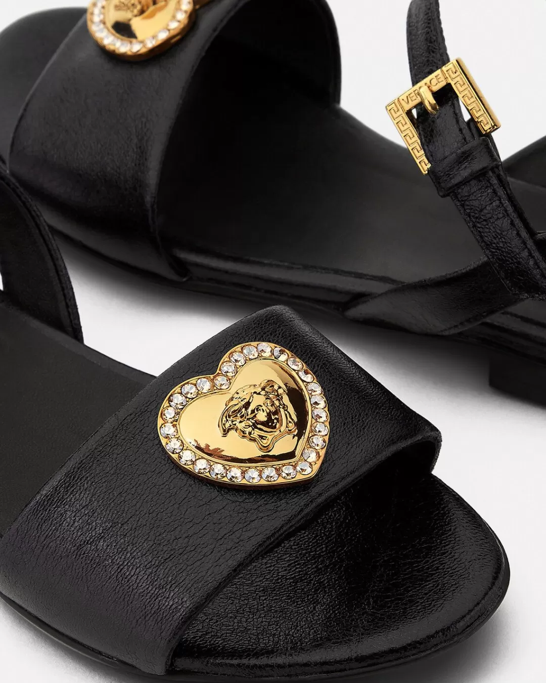 Crystal Heart Medusa Kids Sandals*Versace Discount