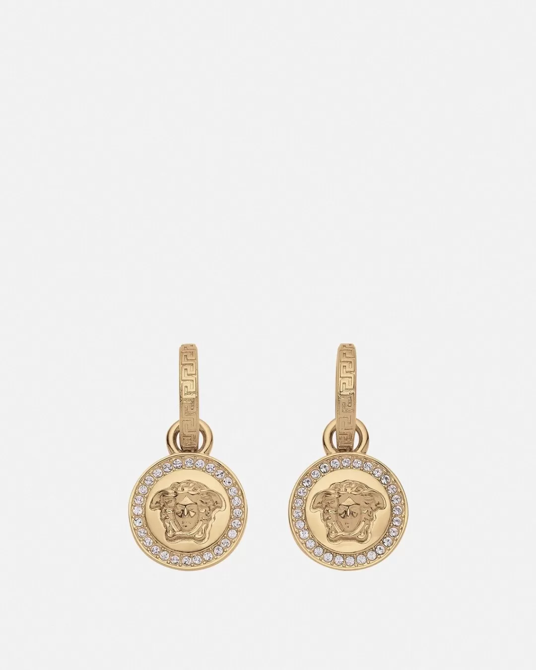 Crystal La Medusa Greca Earrings*Versace Cheap