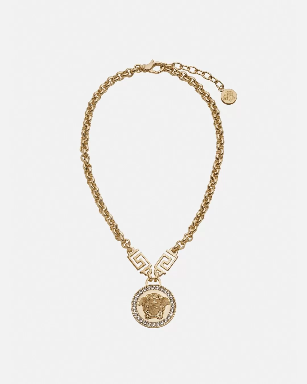 Crystal La Medusa Greca Necklace*Versace Discount