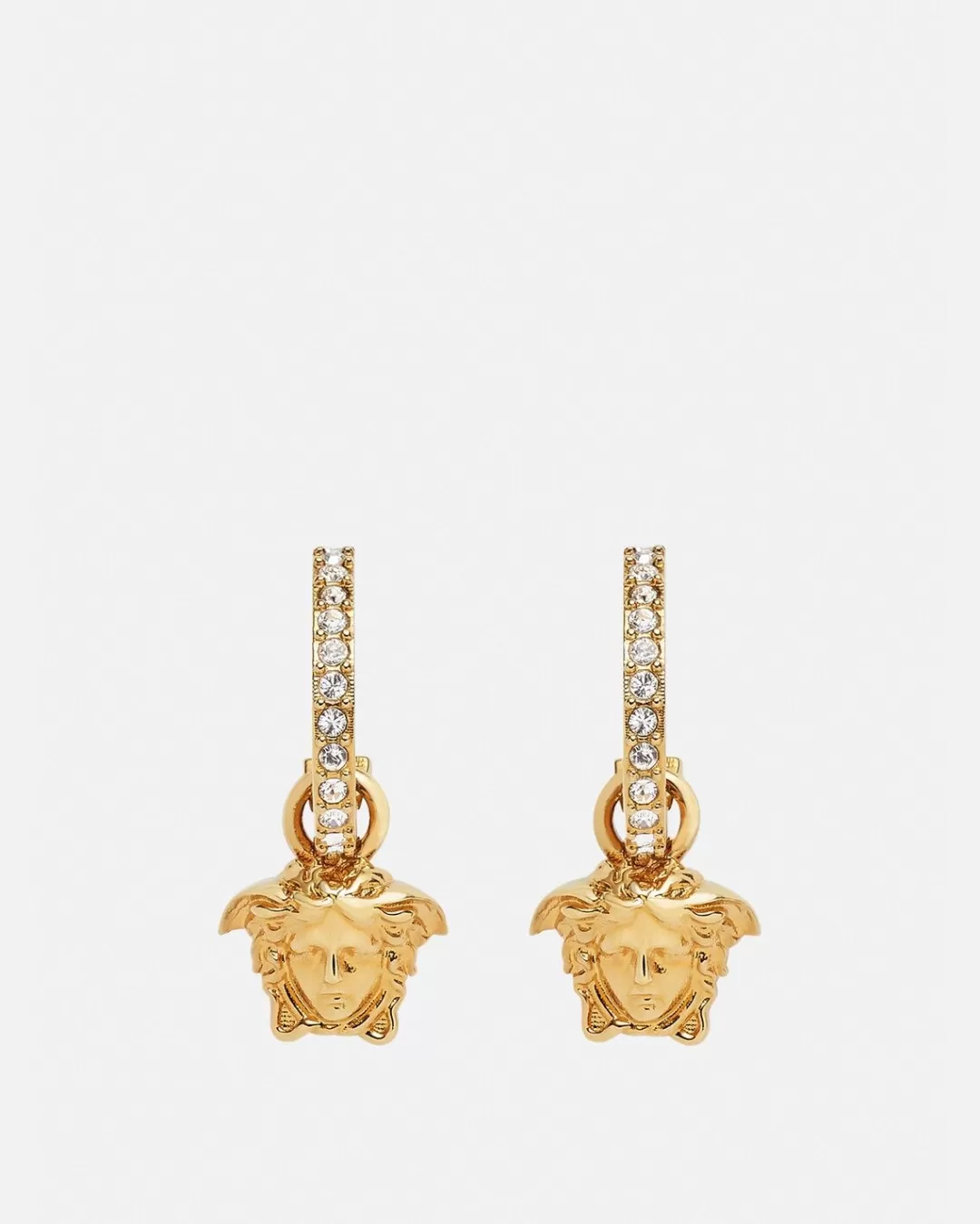 Crystal La Medusa Hoop Earrings*Versace Cheap