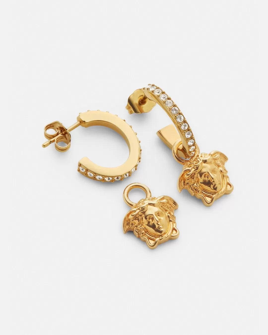 Crystal La Medusa Hoop Earrings*Versace Cheap