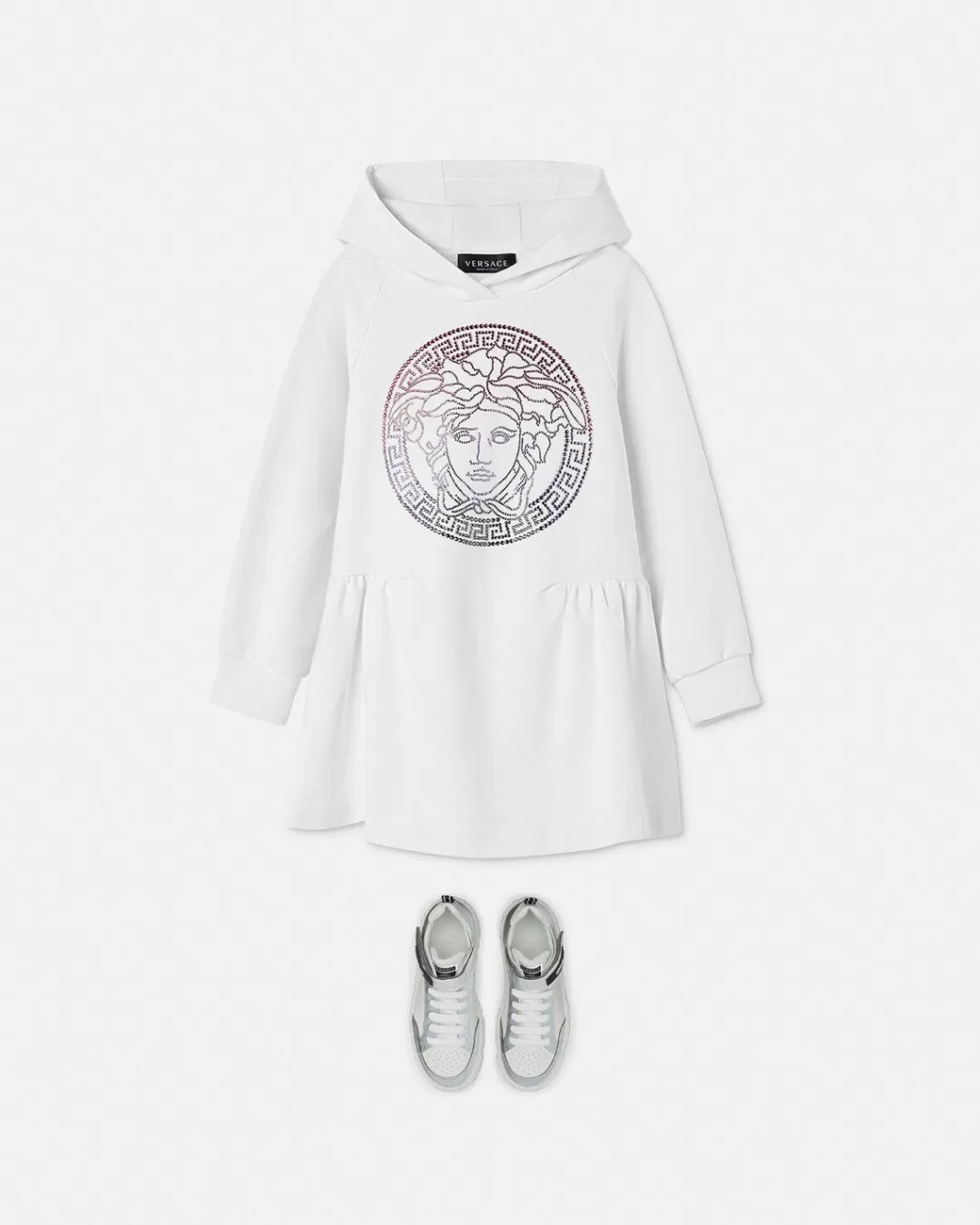 Crystal Medusa Kids Sweatshirt Dress*Versace Discount