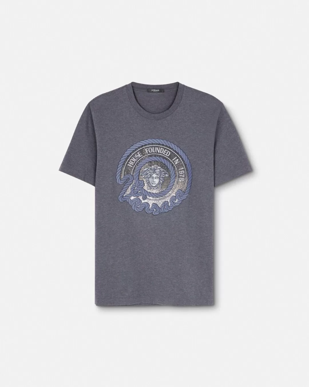 Crystal Nautical Medusa T-Shirt*Versace Cheap