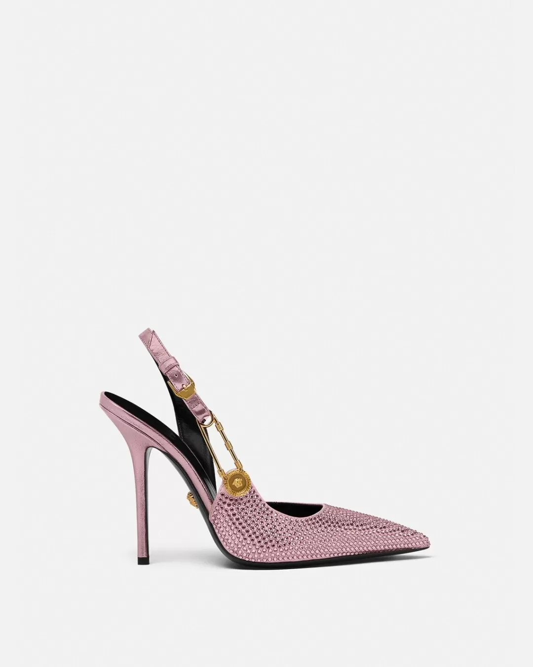 Crystal Safety Pin Slingback Pumps*Versace Flash Sale