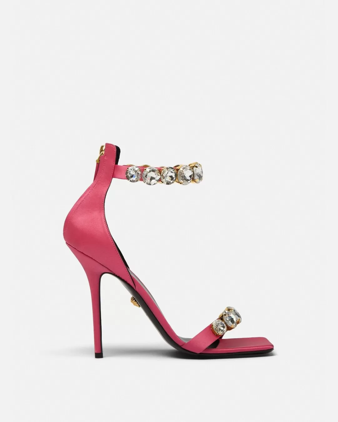 Crystal Satin Sandals*Versace Cheap