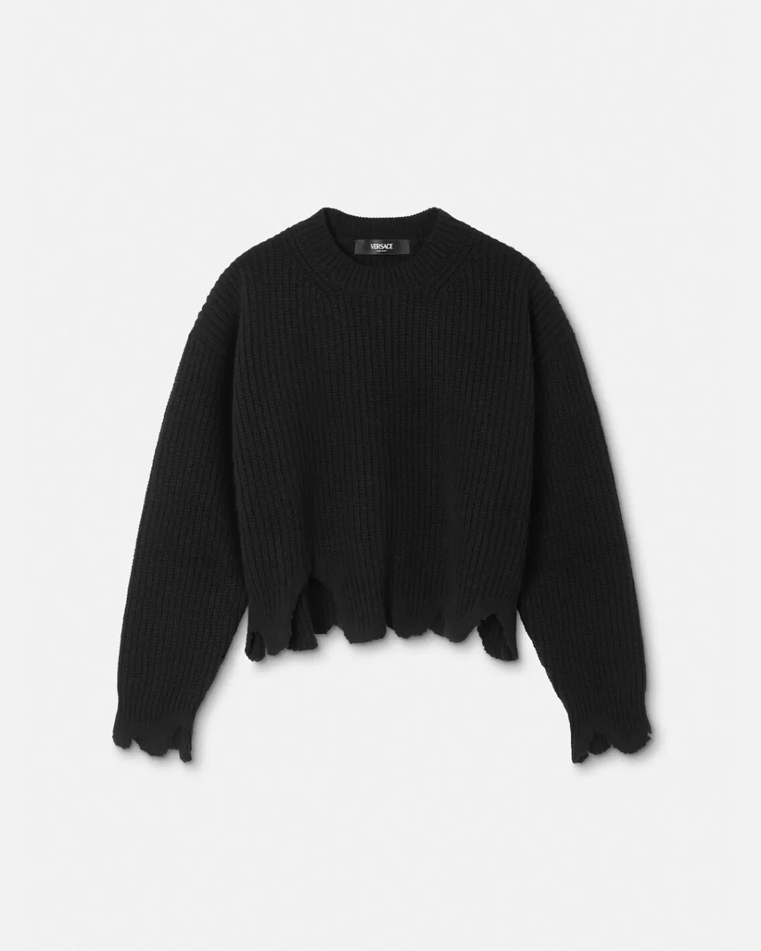 Distressed Knit Sweater*Versace Online