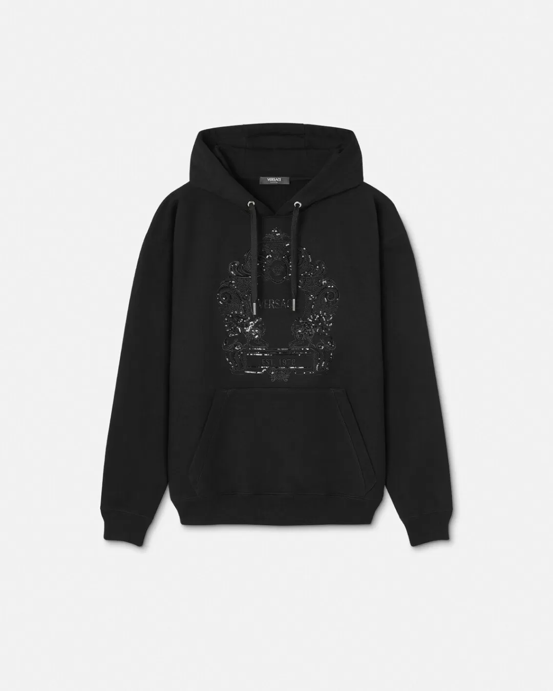 Embellished Cartouche Hoodie*Versace Discount