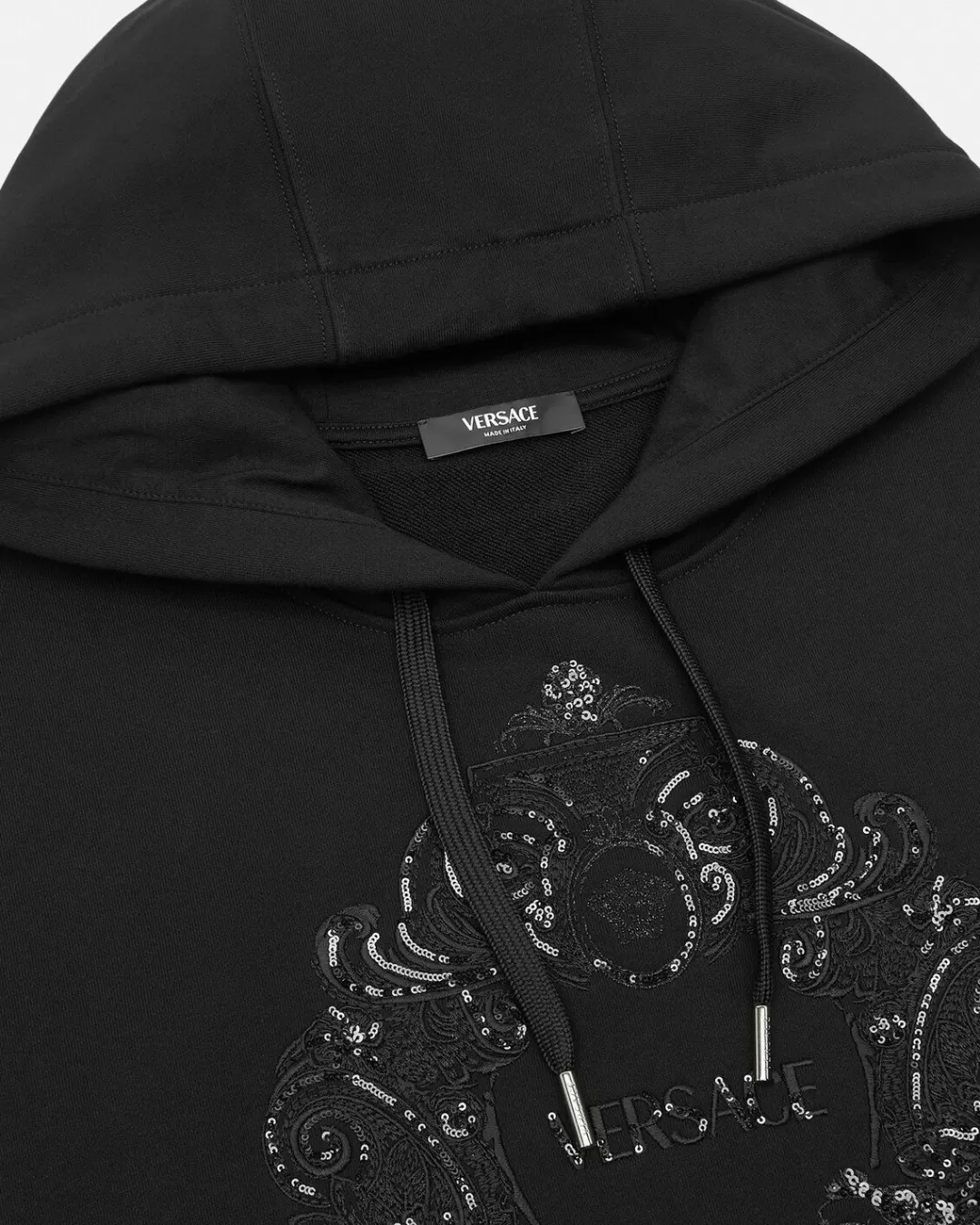 Embellished Cartouche Hoodie*Versace Discount