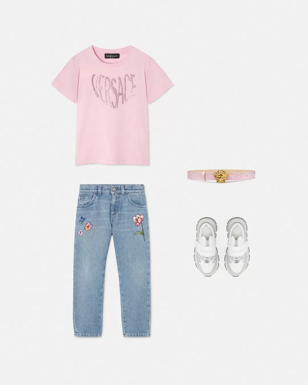 Embroidered Blossom Kids Jeans*Versace Cheap