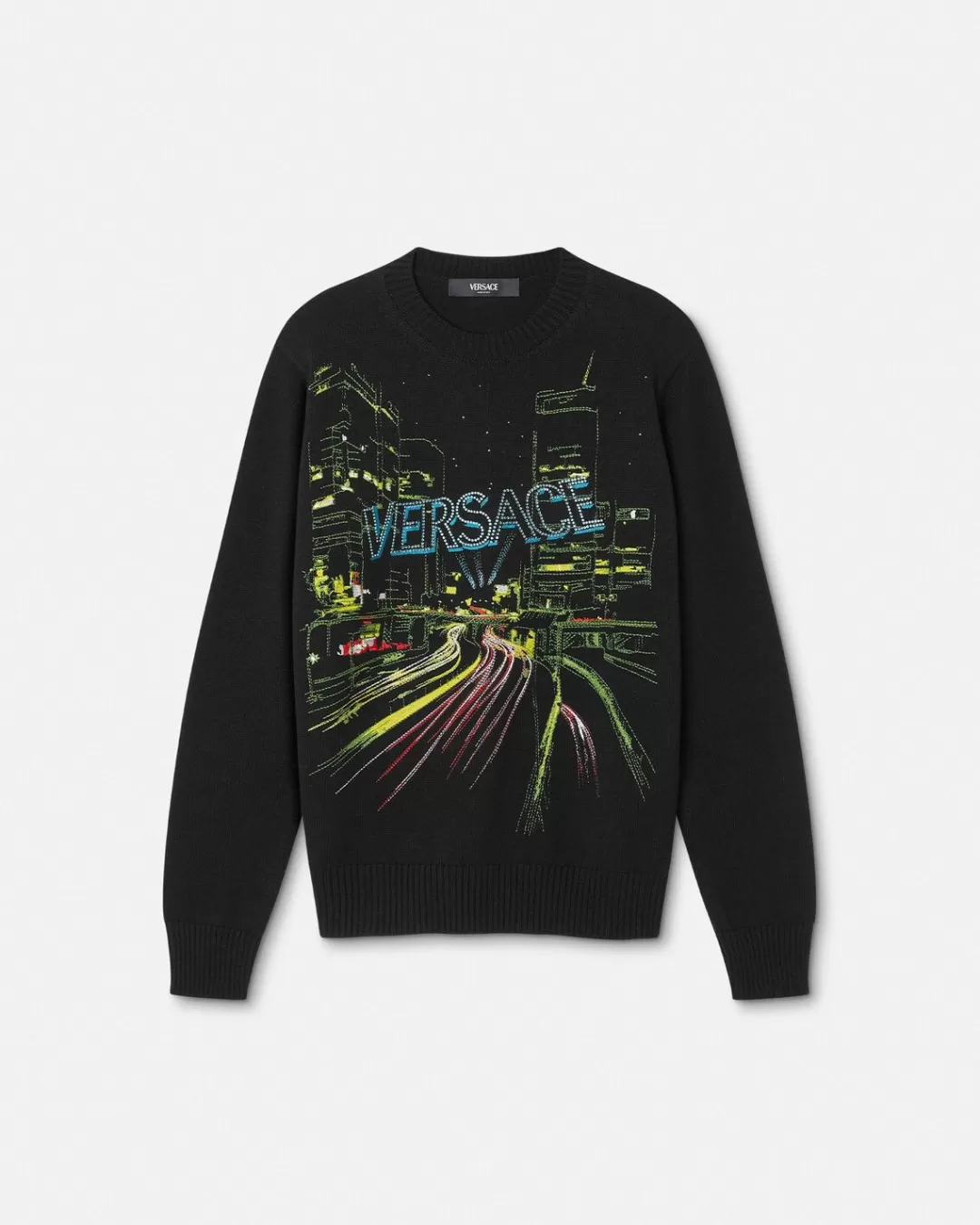 Embroidered City Lights Sweater*Versace Online