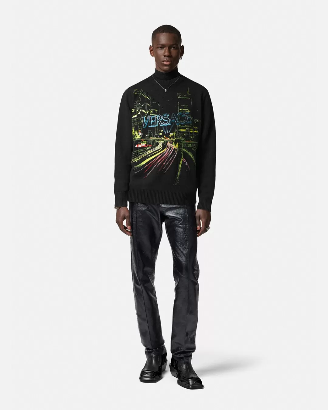 Embroidered City Lights Sweater*Versace Online