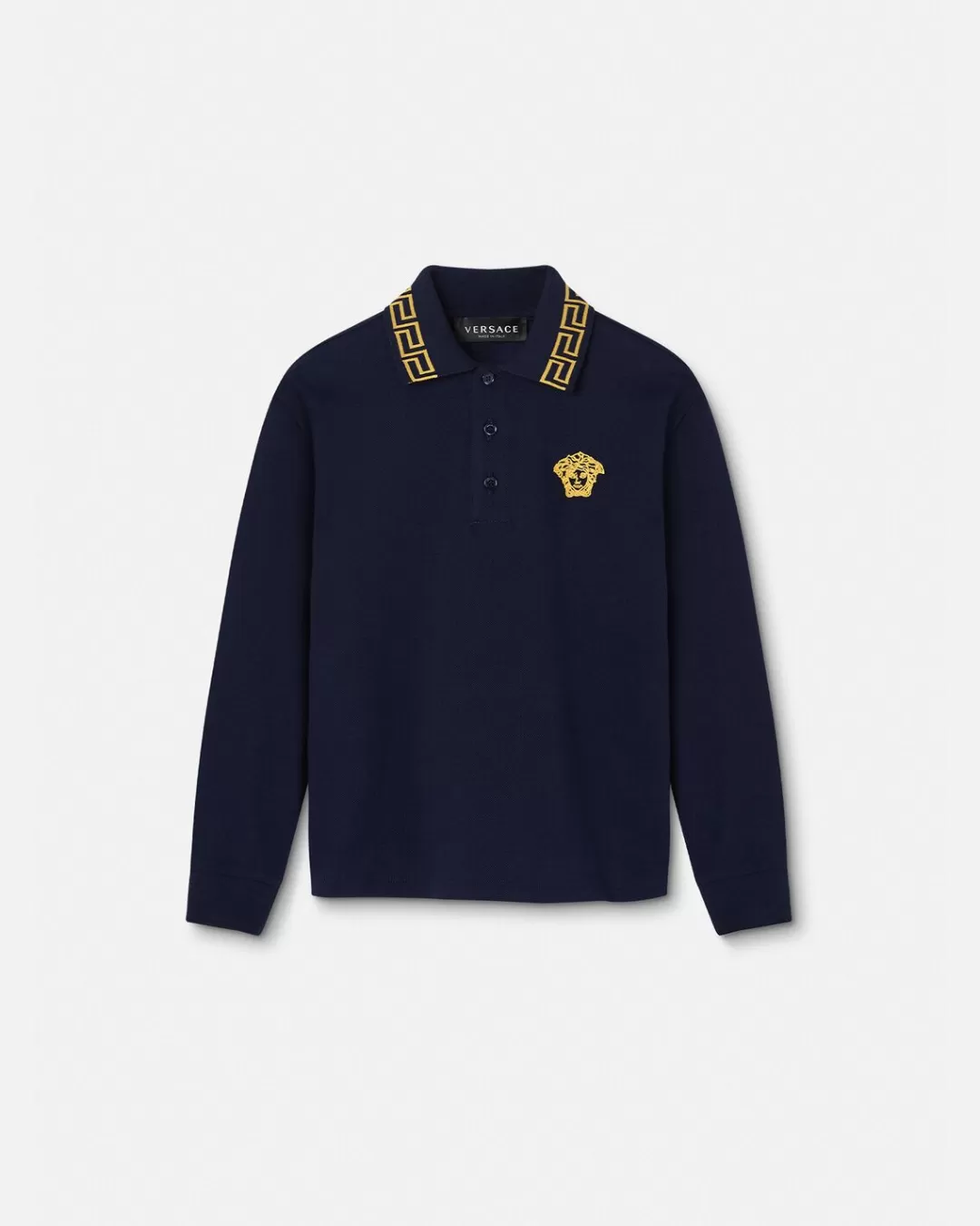 Embroidered Greca Kids Polo Shirt*Versace Clearance