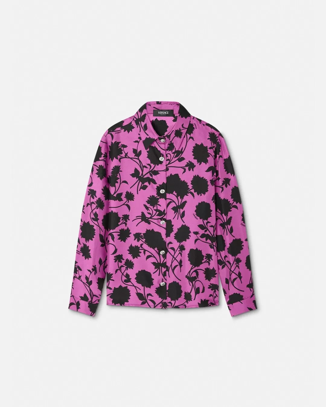 Floral Silhouette Kids Silk Shirt*Versace Online