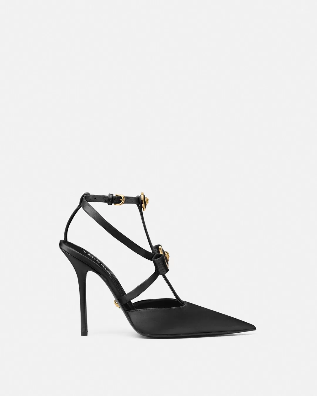 Gianni Ribbon Cage Satin Pumps*Versace Store