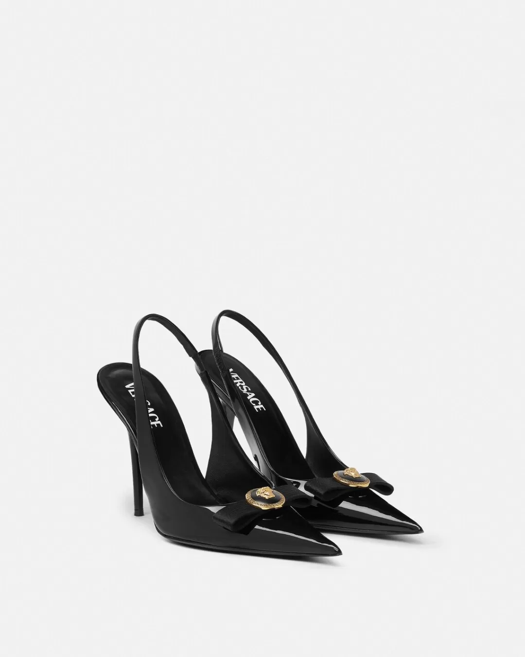 Gianni Ribbon High Slingback Pumps*Versace Clearance