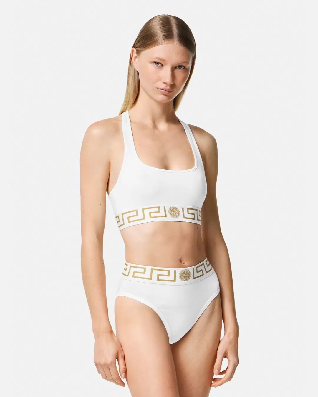 Greca Border Scoop Bralette*Versace Outlet