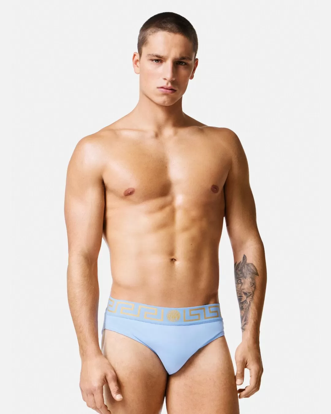 Greca Border Swim Briefs*Versace Outlet