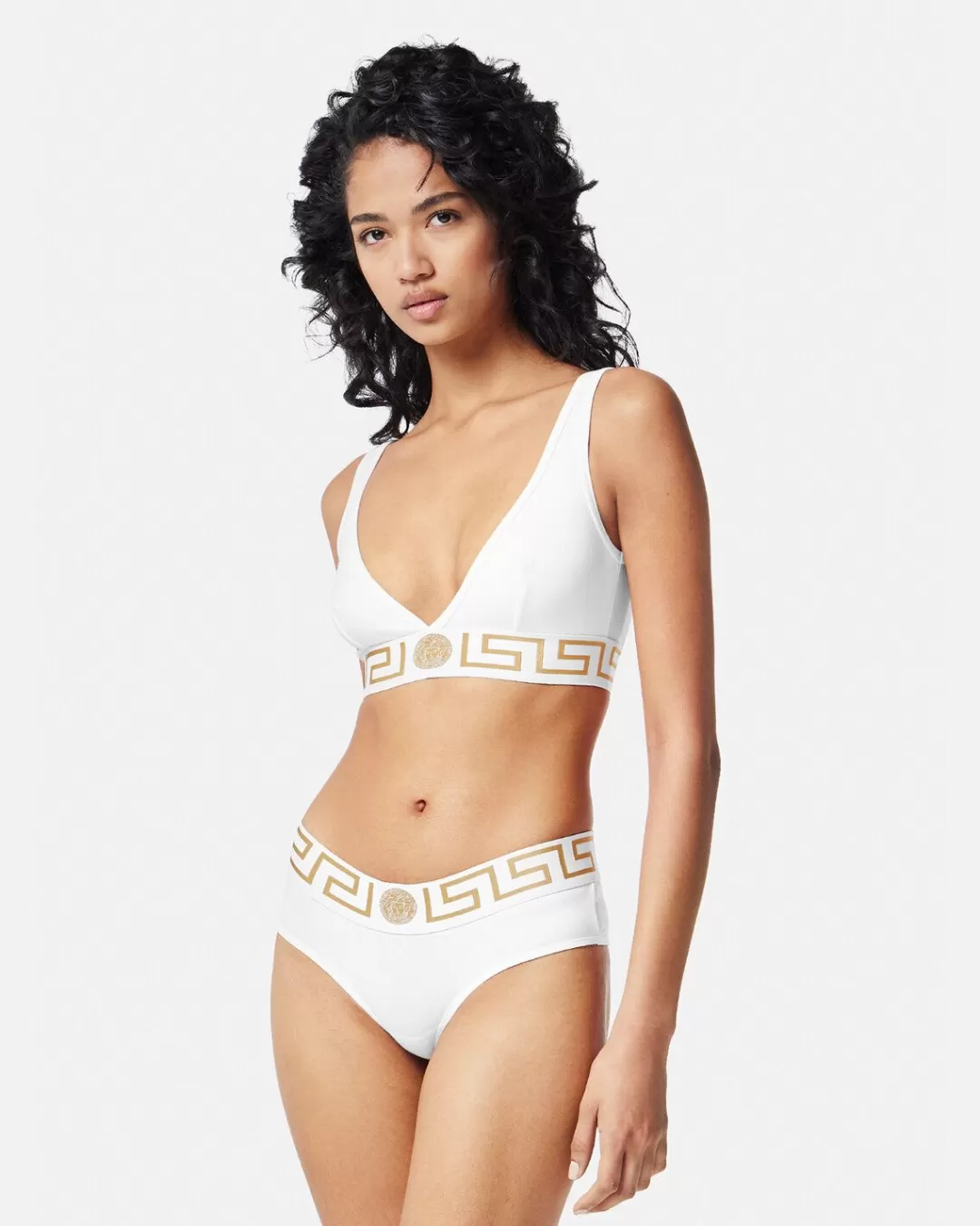 Greca Border Triangle Bralette*Versace Outlet