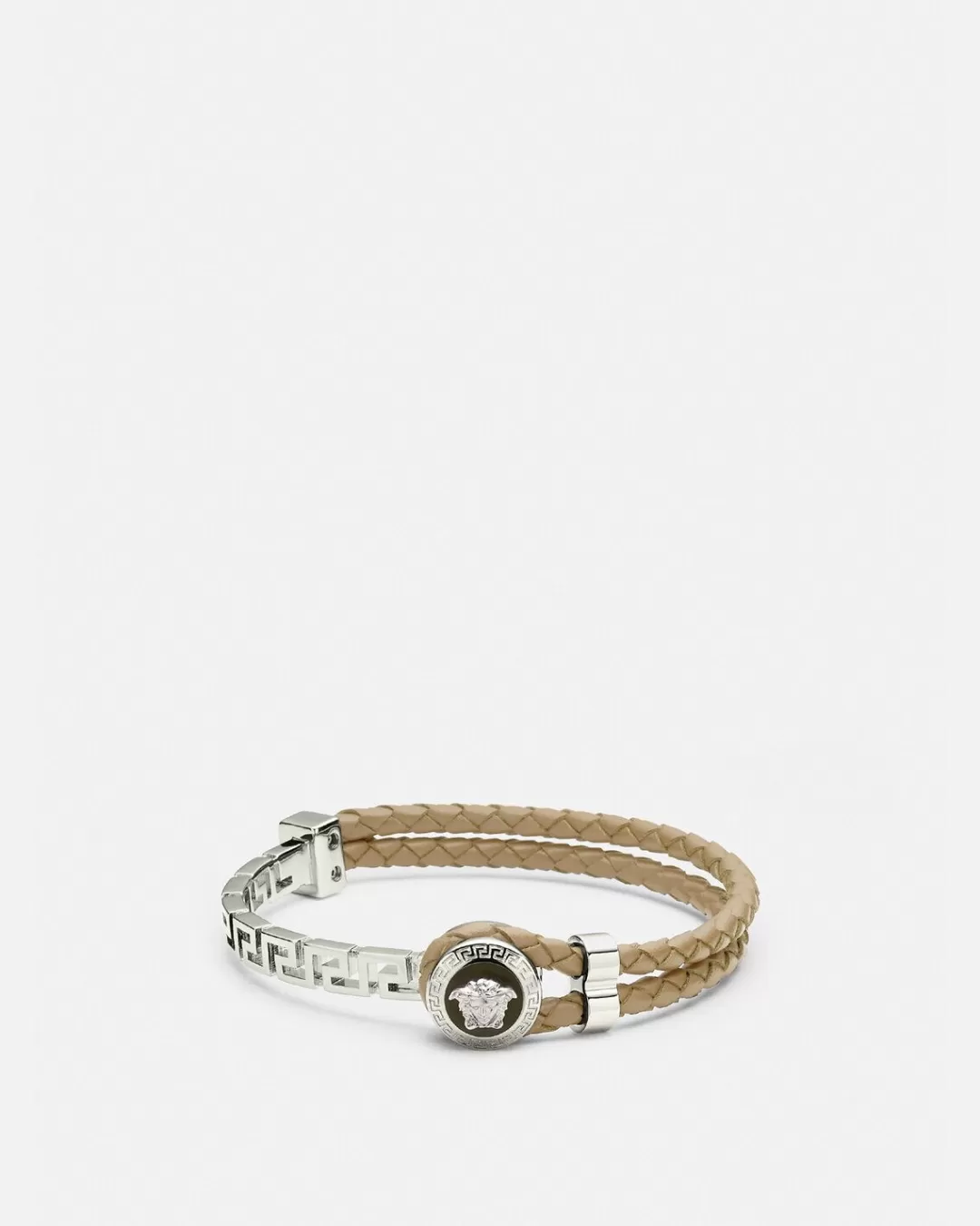 Greca Braided Leather Bracelet*Versace Shop