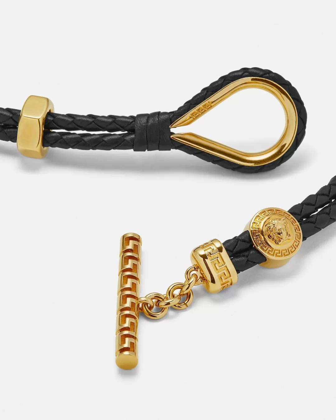 Greca Braided Leather Necklace*Versace Best Sale