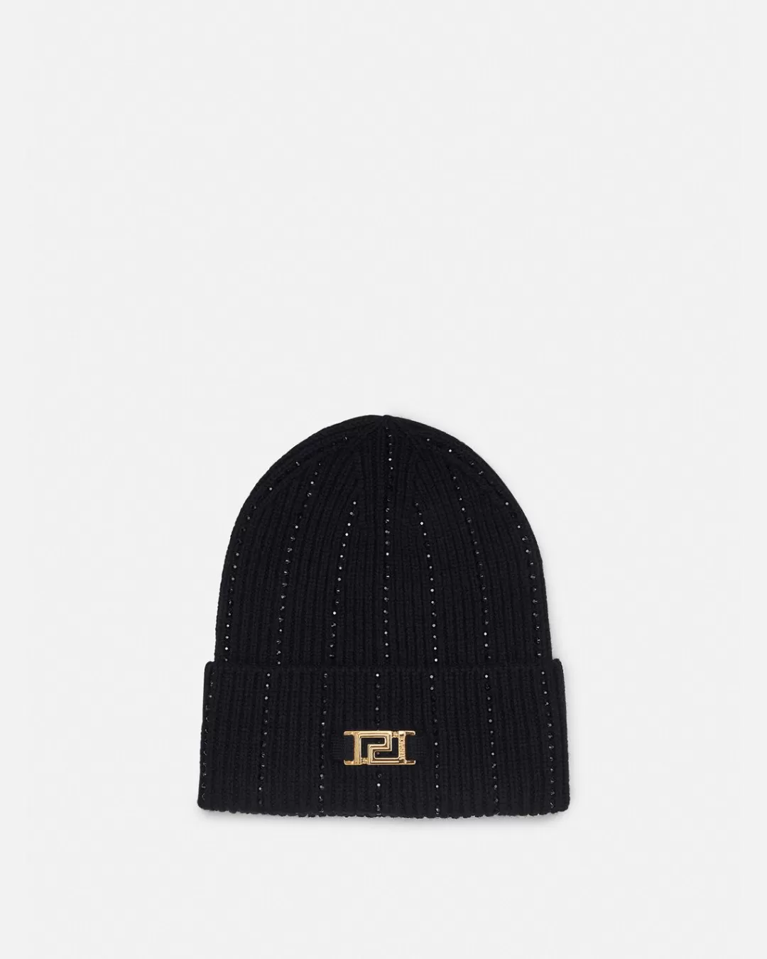 Greca Crystal Ribbed Beanie*Versace Discount