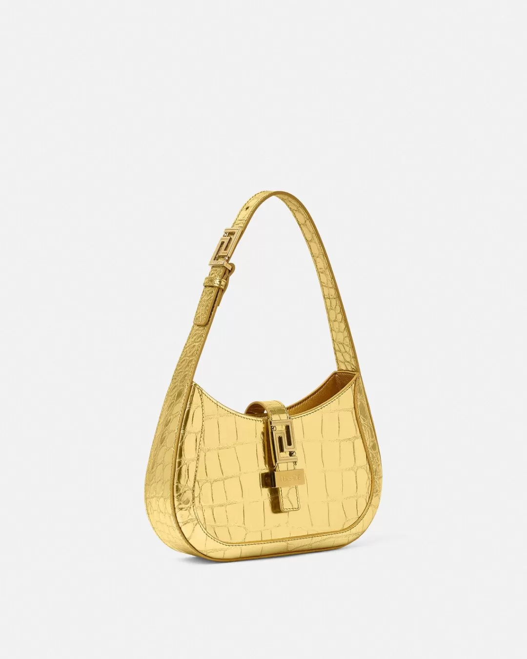 Greca Goddess Metallic Small Hobo Bag*Versace Best Sale